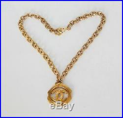 Authentic Chanel Vintage Gold Tone COCO Necklace/Choker