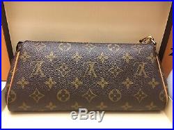 Authentic Louis Vuitton Eva Monogram Clutch Crossbody Bag + Box