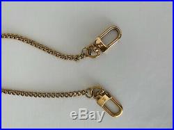 Authentic Louis Vuitton Gold Tone Key Wallet Extender Chain Strap Bag Charm