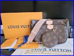 Authentic Louis Vuitton M44840 Multi Pochette Accessories handbags Purse Pink