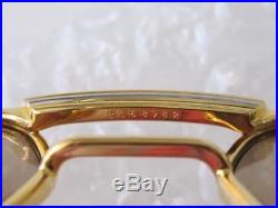 Authentic Made In France Cartier Aviator 3 Gold Vendome 62 MM Sun Wear 18k. Gp