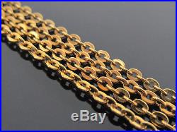 Authentic Vintage CHANEL Made in France 1982 Goldtone CC Chain Necklace 376 +Box
