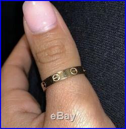 CARTIER Love Ring 18K Yellow Gold Size 52 US 6