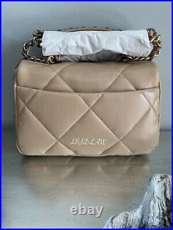 CHANEL 21S Dark Beige 19 Flap Bag Small Medium Quilted Leather Gold Silver CC