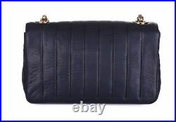 CHANEL Black Leather Rectangular Mini Double Flap 24K Gold CC Crossbody Bag
