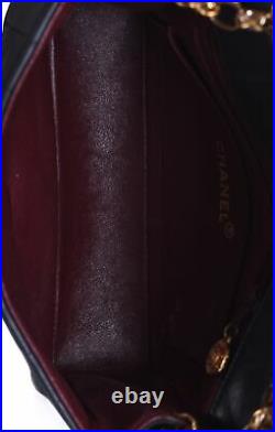 CHANEL Black Leather Rectangular Mini Double Flap 24K Gold CC Crossbody Bag