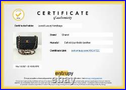 CHANEL Black Leather Rectangular Mini Flap Gold CC Chain Crossbody Shoulder Bag