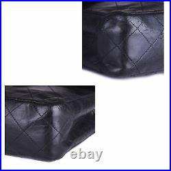 CHANEL Black Leather Square Mini Classic Flap 24K Gold CC Crossbody Bag
