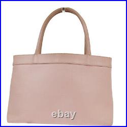 CHANEL CC Logo Shoulder Tote Bag Caviar Skin Leather Pink Gold France 16BT878