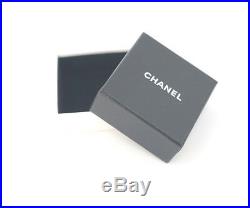 CHANEL CC Logos Crystal Dangle Earrings Gold & Rhinestone withBOX v1906