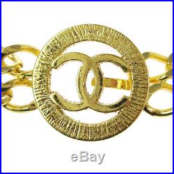 CHANEL CC Logos Medallion Charm Gold Chain Belt Accessories Vintage AK34865