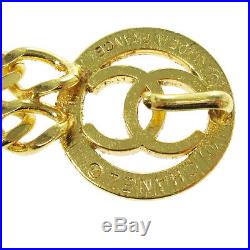 CHANEL CC Logos Medallion Charm Gold Chain Belt Accessories Vintage AK34865