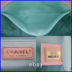 CHANEL CC Logos Tote Bag Hat Set Canvas Pink France Vintage Authentic #AC568 O