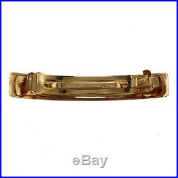 CHANEL Logos Hair Clip Barrette Gold 97 A France Vintage Authentic #GG907 I