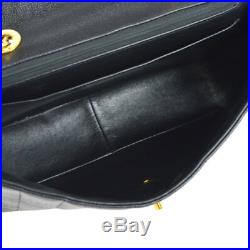 CHANEL Mademoiselle Jumbo Chain Shoulder Bag Black Caviar Leather AK36791k