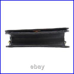 CHANEL Matelasse Chain Shoulder Bag Black Leather Vintage Authentic #AC529 Y