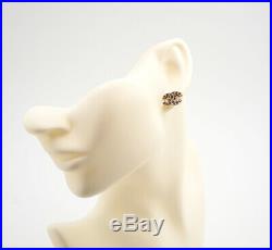 CHANEL Mini CC Logos Stud Earrings Gold & Purple Rhinestone withBOX v1168