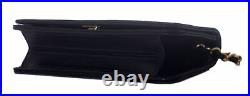 CHANEL Navy Leather Rectangular Mini Classic Flap 24K Gold CC Shoulder Bag