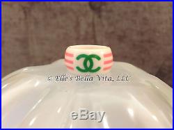 CHANEL RING Pink/Green/White GOLD STAMP'04 MADE in FRANCE GUARANTEED AUTHENTIC
