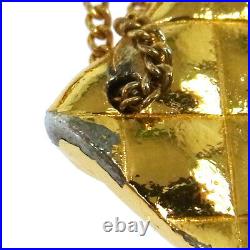 CHANEL Vintage CC Logos Icon Charm Motif Gold Chain Bracelet AK25238f