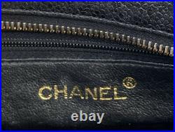 CHANEL Vintage Caviar Camera Turnlock Double Chain Bag 24k Gold Hardware