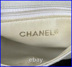 CHANEL Vintage White Waist/ Belt Bag 24k Gold HW
