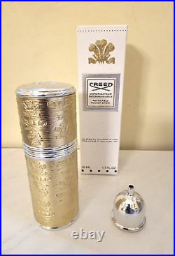 CREED 1.7 oz / 50 ml Silver Trim/Gold Leather Atomizer MSRP $250.00