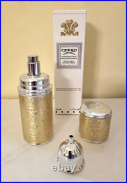 CREED 1.7 oz / 50 ml Silver Trim/Gold Leather Atomizer MSRP $250.00