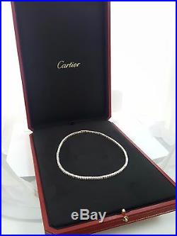 Cartier 15.5 ct 18K Y Gold Tennis Essential Lines Diamond Necklace Rtl $120k