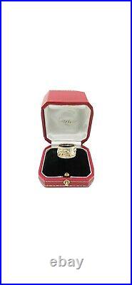 Cartier 18K White And Yellow Gold Walking Panthere Ring