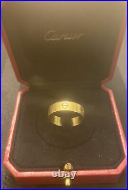 Cartier 18K Yellow Gold Love Ring Size 62