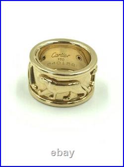 Cartier 18K Yellow Gold Walking Panthere Ring