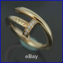 Cartier 18k Rose Gold Juste Un Clou Diamonds Ring With Service Receipt & Box 49