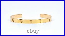 Cartier 18k Yellow Gold'Love Cuff Bracelet with Box