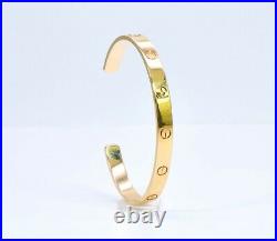 Cartier 18k Yellow Gold'Love Cuff Bracelet with Box