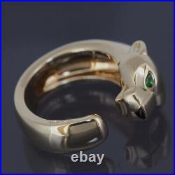 Cartier 18k Yellow Gold Panther Massai Ring 50 With Certificate And Box