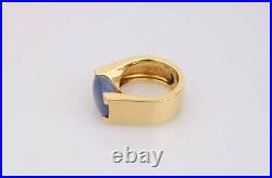 Cartier 18k Yellow Gold Tankissme Chalcedony Ring Size EU 52 UK L1/2 US 6