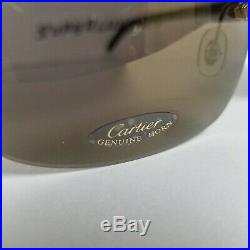 Cartier C Décor Black Buffalo Horn Unisex Eyeglasses CT0046O-001 Brand New