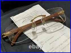 Cartier C Decor Buffalo Buffs Sunglasses CT112443 001 Gold Frame Brown