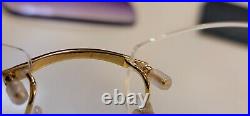 Cartier C Decor Eyeglasses / Sunglasses Bubinga Logo Wood 18k Gold Rimless