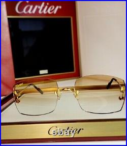 Cartier C Decor Sunglasses Big C New Model 18k Gold With Custom Hennessey lens