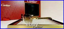 Cartier C Decor Sunglasses Italian Poplar Wood 18k GOLD (not Bubinga)