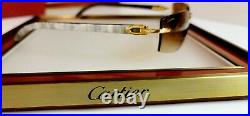 Cartier C Decor Sunglasses White Buffalo Horn Marbled 18k Gold Beautiful Buffs