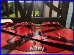 Cartier Custom Berry Black Marble C Decor Buffalo Sunglasses