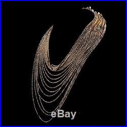 Cartier Draperie de Decollete 18k Yellow Gold Vintage Necklace 18 Rows