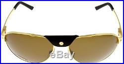 Cartier Edition SANTOS-Dumont Sunglasses Aviator Unisex Gold Polarized T8200889
