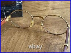 Cartier Giverny Vintage Gold Bubinga Wood Sunglasses Glasses Frames Size 53
