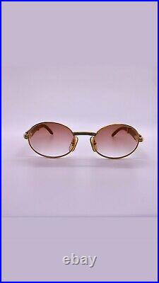 Cartier Giverny Vintage Gold Platinum Bubinga Wood Sunglasses Glasses Frames