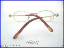 Cartier Gold Octagon Eyeglasses Glasses Authentic New T8100427