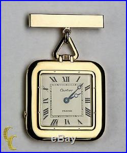 Cartier Gold Square Antique Pocket Watch, 29 Jewels Repeater with Original Pouch